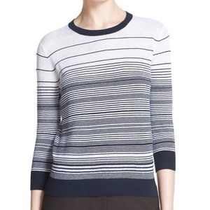 Theory Rainee Prosecco Cropped Striped Sweater